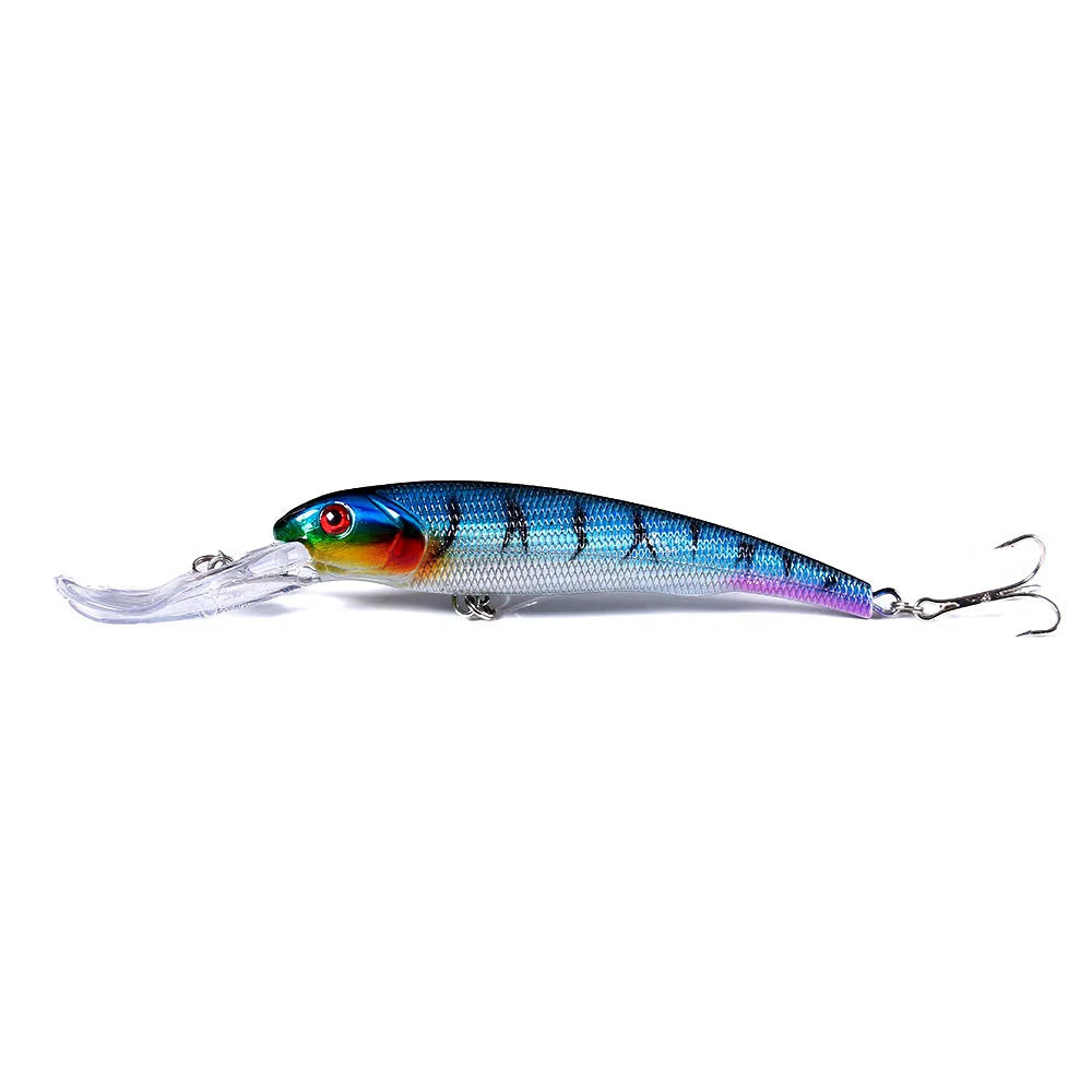 165mm 28g Deep Diving Minnow Fishing Lure – Hard Bait Wobbler for Bass, Pike &amp; Sea Fishing