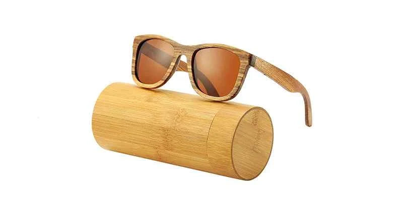AN SWALLOW QB3040 Handmade Zebrawood Sunglasses – TAC Polarized Mirror Gradient, UV400, Spring Hinges, Unisex
