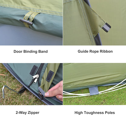 Desert &amp; Fox 3-4 Person Automatic Pop-Up Tent – 4-Season Waterproof Camping Tent