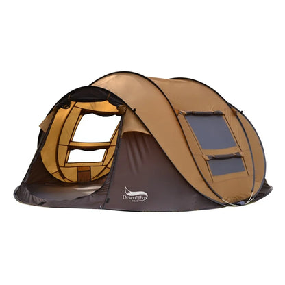 Desert &amp; Fox 3-4 Person Automatic Pop-Up Tent – 4-Season Waterproof Camping Tent