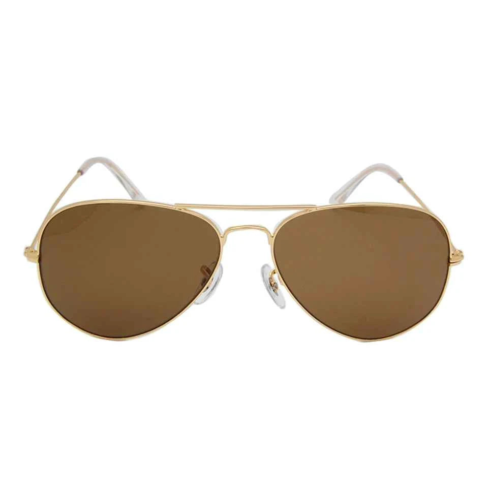 ESNBIE RT 3025 Pilot Mirror Sun Glasses For Women Non-Scratch Glass Lens Sunglasses Men 58 55 Gafas De Sol UV400 Glasses