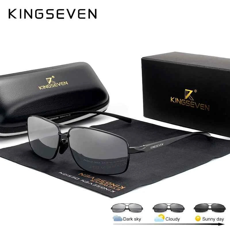 KINGSEVEN New Photochromic Sunglasses Men Polarized Chameleon Glasses Male Sun Glasses Day Night Vision Driving Eyewear N7088