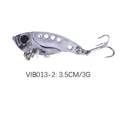1Pcs Metal VIB Lures 3g/7g/11g 3D Eyes Artificial Hard Bait Cicada Lure vivid Vibrations Spoon Bass bait with two trebler hook