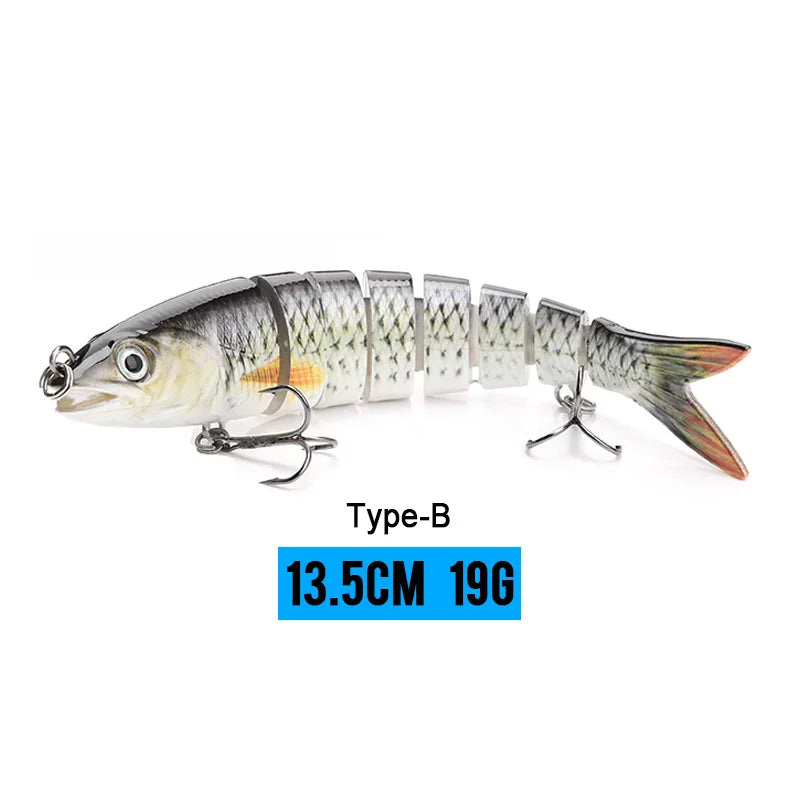 VTAVTA Jointed Swimbait Crankbait – Sinking Wobbler, 6/7/8-Segment, 10–14cm, 60+ Colors