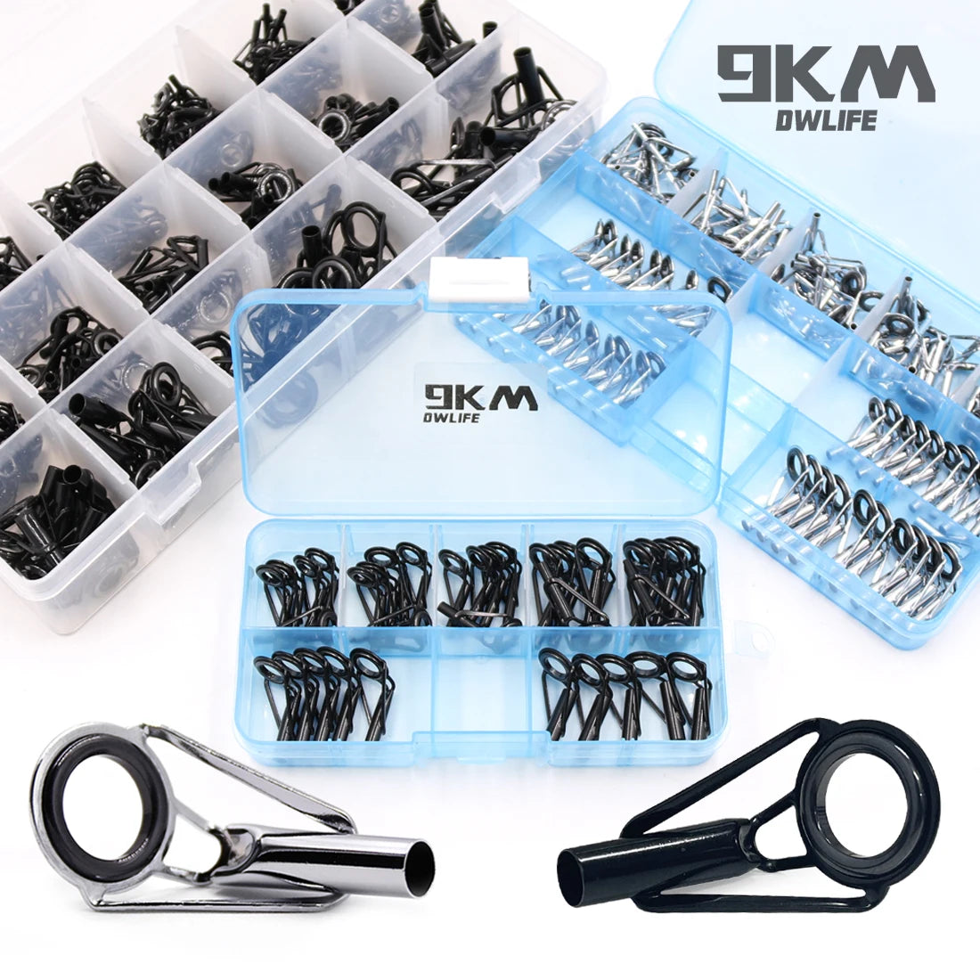 9KM DWLIFE Fishing Rod Tip Repair Kit – Stainless Steel &amp; Ceramic Ring | 24–240 Pcs | Saltwater &amp; Freshwater