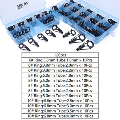 9KM DWLIFE Fishing Rod Tip Repair Kit – Stainless Steel &amp; Ceramic Ring | 24–240 Pcs | Saltwater &amp; Freshwater