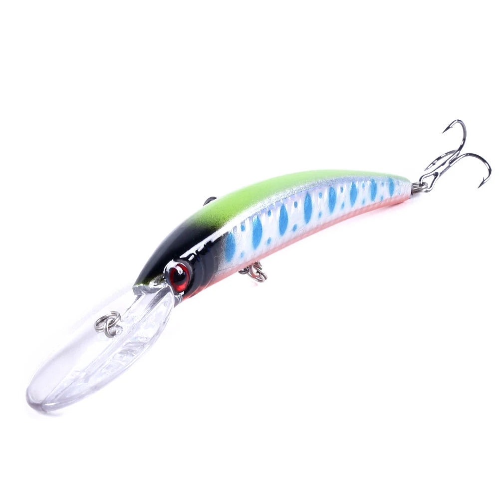 150mm 15g Deep Diving Jerkbait Minnow Fishing Lure – Hard Bait Wobbler with Rattle for Bass &amp; Pike