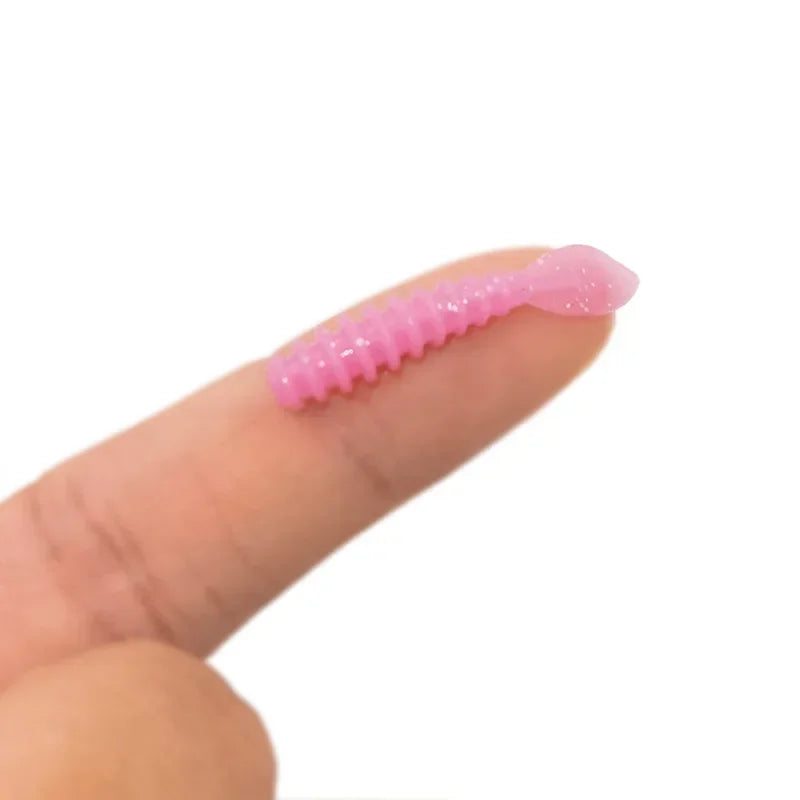 1 New 10pcs Wobblers Mini Ocean Rock Fishing Soft Lures Rubber Soft Baits 3.5cm Soft Worm Artificial Baits Bass Silicone Fish