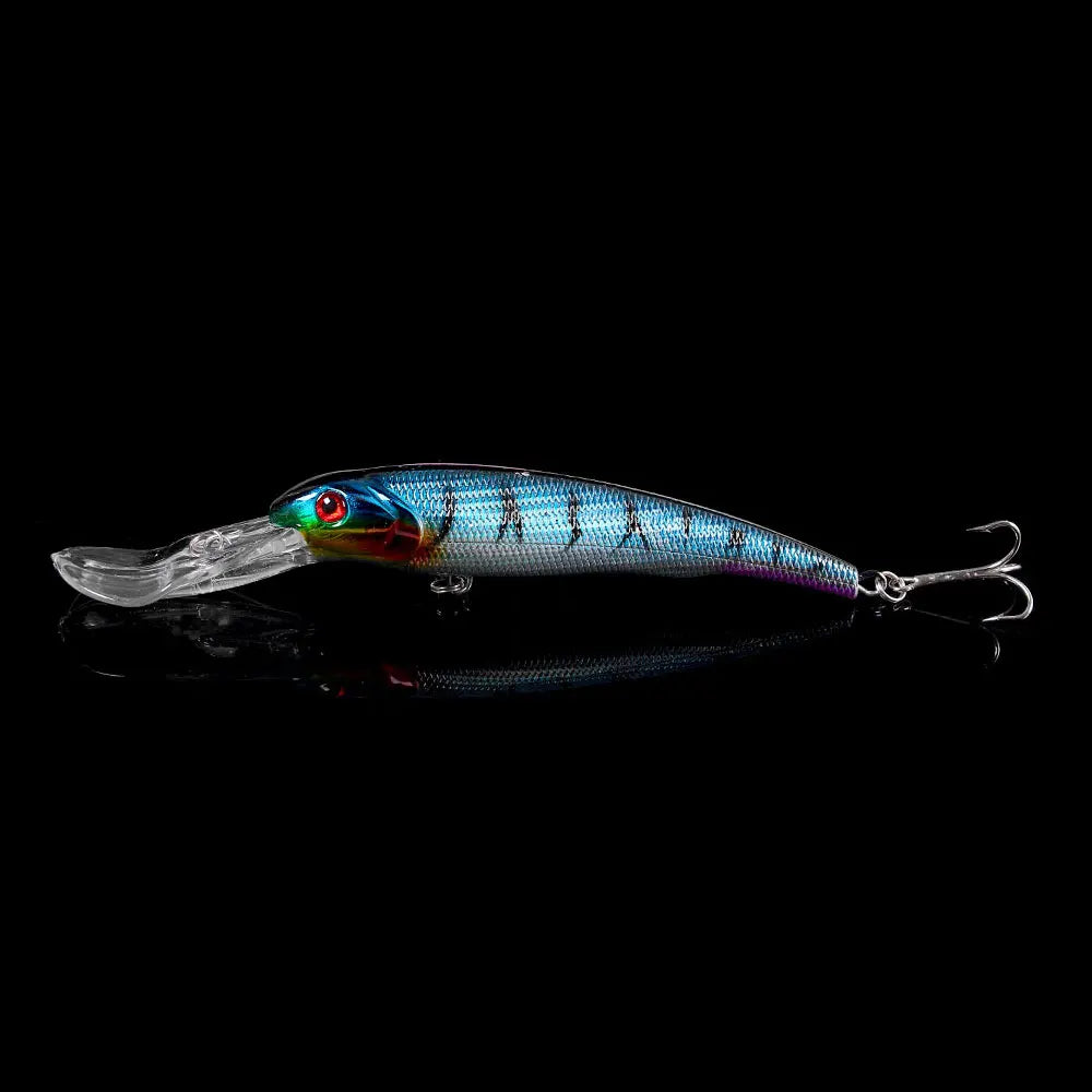 165mm 28g Deep Diving Minnow Fishing Lure – Hard Bait Wobbler for Bass, Pike &amp; Sea Fishing