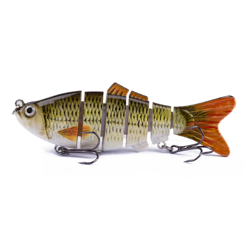 Multi-Jointed Swimbait Crankbait Lure – 10cm 16.5g, Sinking, 6-Segment Hard Bait for Pike, Bass &amp; Trout