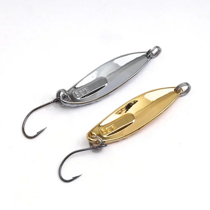 1 Mini Fishing Lure 2.5g3.5g Spoon Metal Lures Spinner Bait Minnow Small Fish Single Hook Jig Stream Trout Baits Pesca Hot