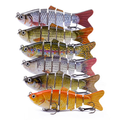 Multi-Jointed Swimbait Crankbait Lure – 10cm 16.5g, Sinking, 6-Segment Hard Bait for Pike, Bass &amp; Trout