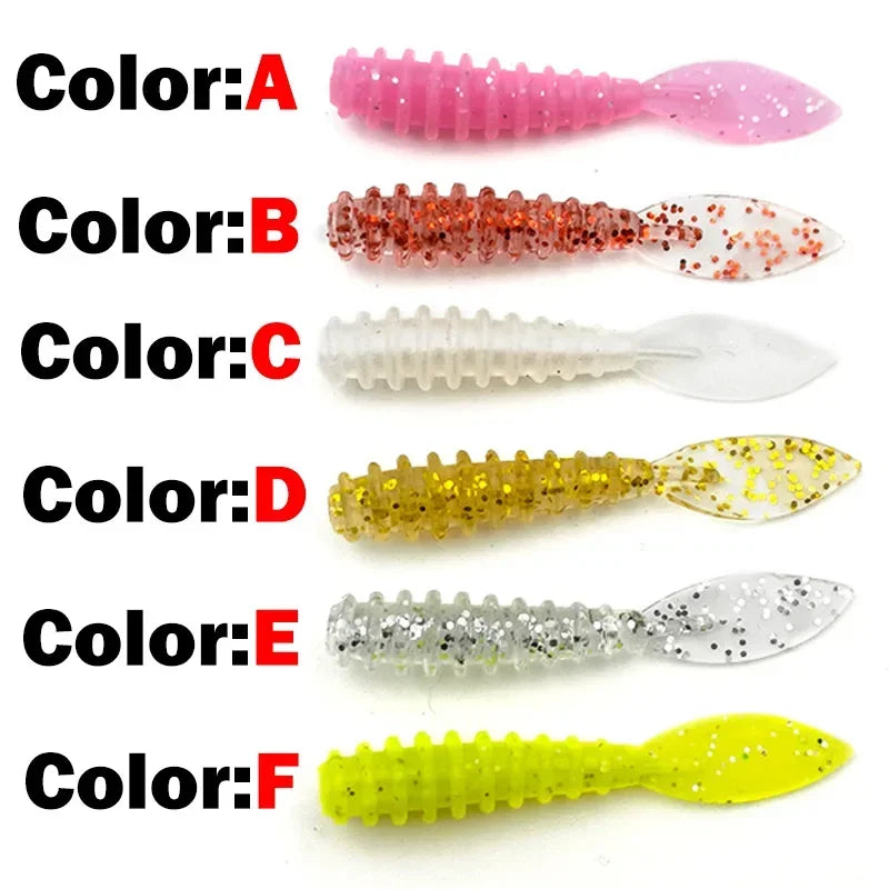 1 New 10pcs Wobblers Mini Ocean Rock Fishing Soft Lures Rubber Soft Baits 3.5cm Soft Worm Artificial Baits Bass Silicone Fish