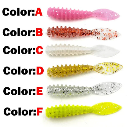 1 New 10pcs Wobblers Mini Ocean Rock Fishing Soft Lures Rubber Soft Baits 3.5cm Soft Worm Artificial Baits Bass Silicone Fish