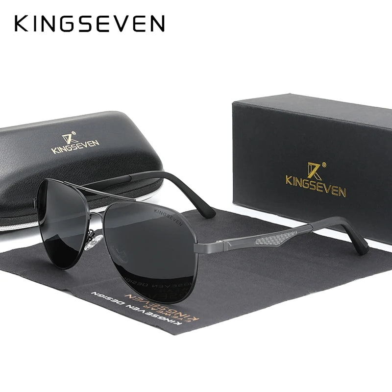 KINGSEVEN Aviator Polarized Sunglasses for Men – UV400 Anti-Glare Driving Eyewear