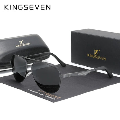 KINGSEVEN Aviator Polarized Sunglasses for Men – UV400 Anti-Glare Driving Eyewear