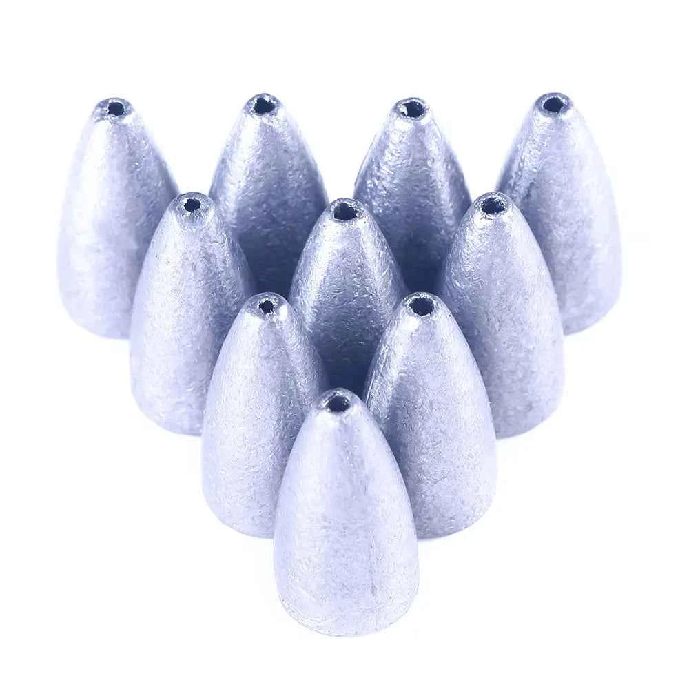 Lead Fishing Weight Sinkers – Bullet Weights for Bass, Carp &amp; Bottom Fishing (1.75g–21g)