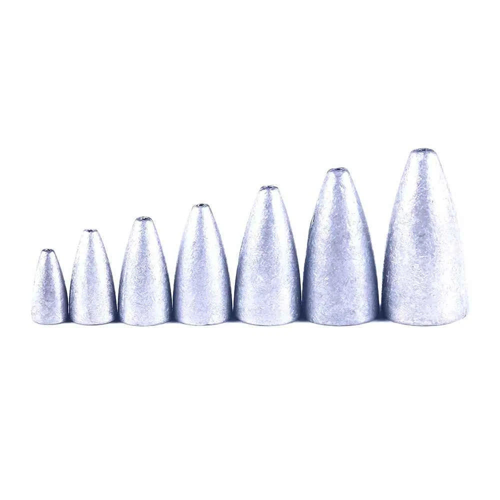 Lead Fishing Weight Sinkers – Bullet Weights for Bass, Carp &amp; Bottom Fishing (1.75g–21g)