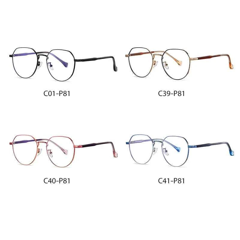 Handoer Blue Light Blocking Glasses – Full Rim Alloy Frame, Unisex Round/Oval
