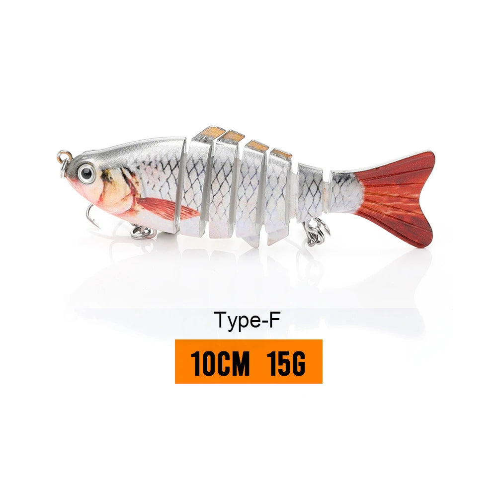 VTAVTA Jointed Swimbait Crankbait – Sinking Wobbler, 6/7/8-Segment, 10–14cm, 60+ Colors