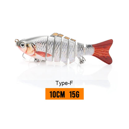 VTAVTA Jointed Swimbait Crankbait – Sinking Wobbler, 6/7/8-Segment, 10–14cm, 60+ Colors
