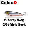 1 1PCS 6.5cm 5.8g Floating Pencil Fishing Lure Top Water Dogs Hard Lures Baits Wobbler Artificial Hard Bait Fishing Tackle Pesca