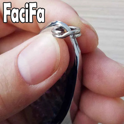 1pc Metal Spoon Fishing Lure 3g 7g 10g 14g 18g 20g 28g 40g 52g 63g 83g 100g Treble hook Silver Bass Lure Bait