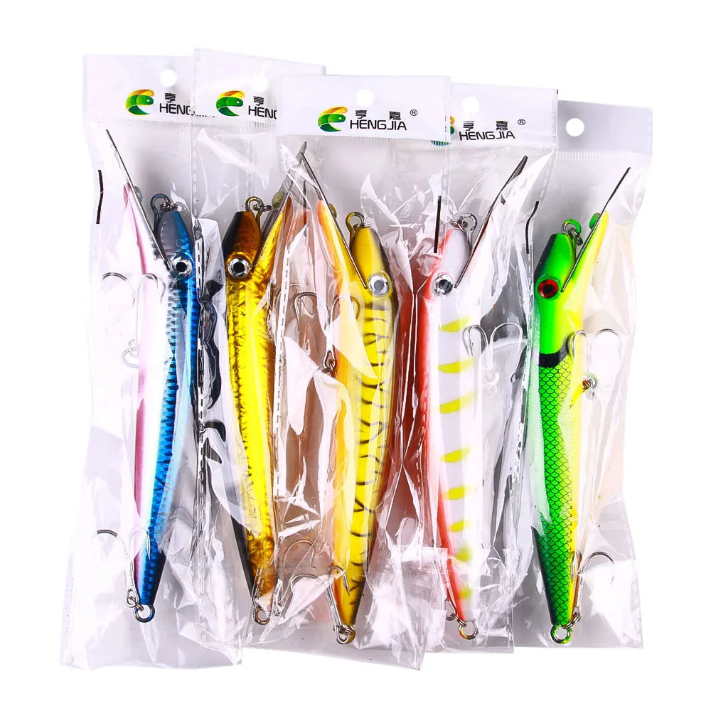[USA Stock] 20.7cm 62g Minnow Fishing Lure Set Fast Delivery Heavy Duty Saltwater Hard Bait Long Casting Trolling Lures