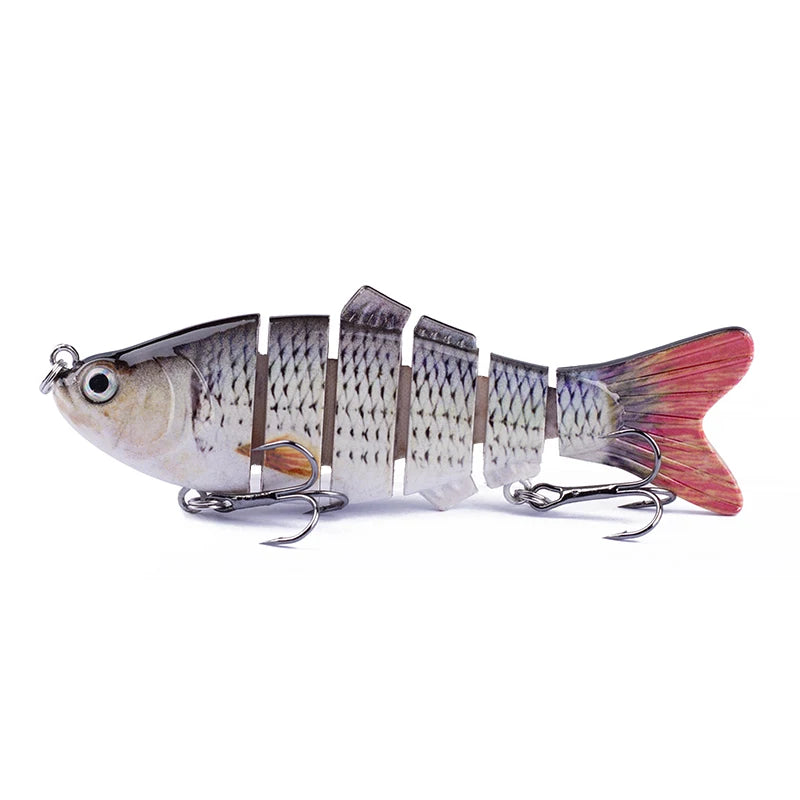 Multi-Jointed Swimbait Crankbait Lure – 10cm 16.5g, Sinking, 6-Segment Hard Bait for Pike, Bass &amp; Trout