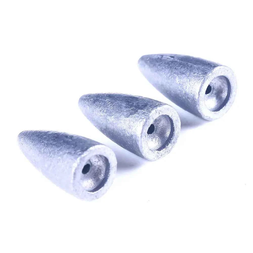 Lead Fishing Weight Sinkers – Bullet Weights for Bass, Carp &amp; Bottom Fishing (1.75g–21g)
