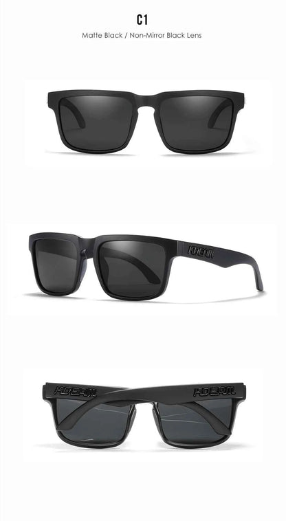 KDEAM Classic Square Sunglasses Men Women Category 3 Polarized Sun Glasses Unique Frame Surface Eyewear With Case Box KD332