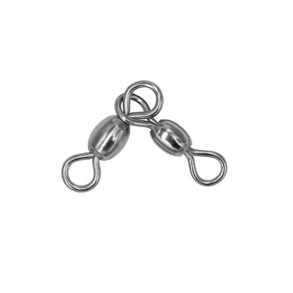 100-Piece 3-Way Rolling Swivel Fishing Connector Set – Stainless Steel Lure Rig Hardware (12 Sizes)