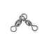 100-Piece 3-Way Rolling Swivel Fishing Connector Set – Stainless Steel Lure Rig Hardware (12 Sizes)
