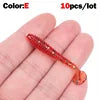 1 OUTKIT 10Pcs/lot Wobblers Mini Fishing Soft Lures Rubber Soft Baits 4cm Soft Worm Artificial Baits Bass Silicone Fish