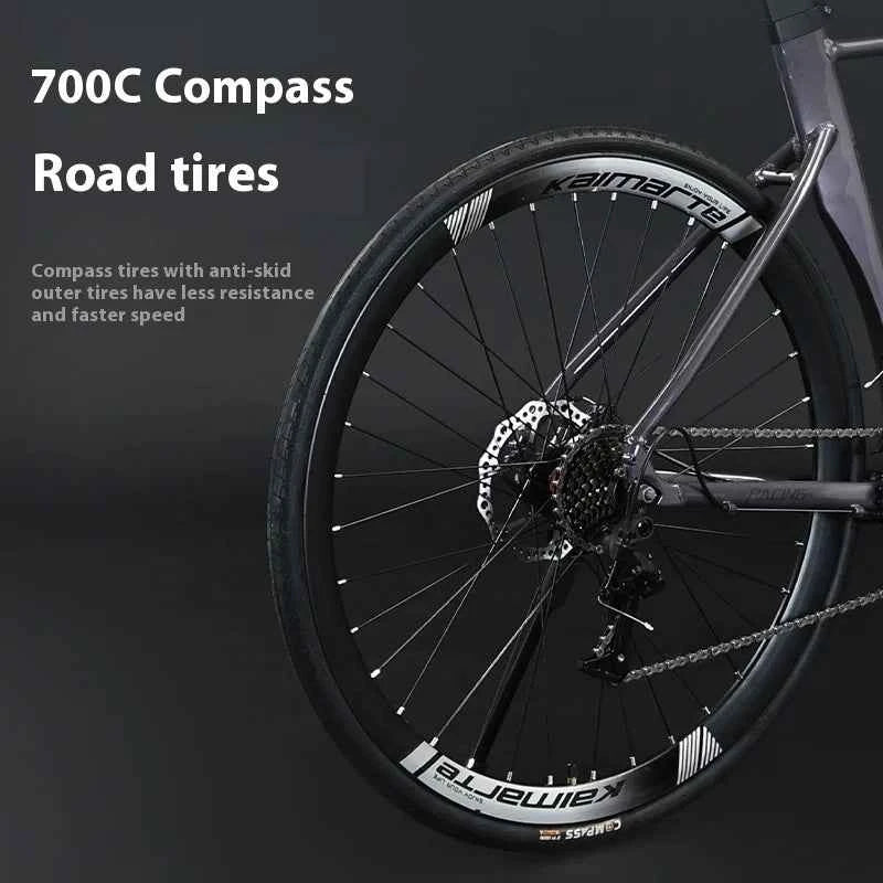 Aluminum Alloy Bent Handlebar Hidden Cable Road Bike Bicycle for Students and Teenagers