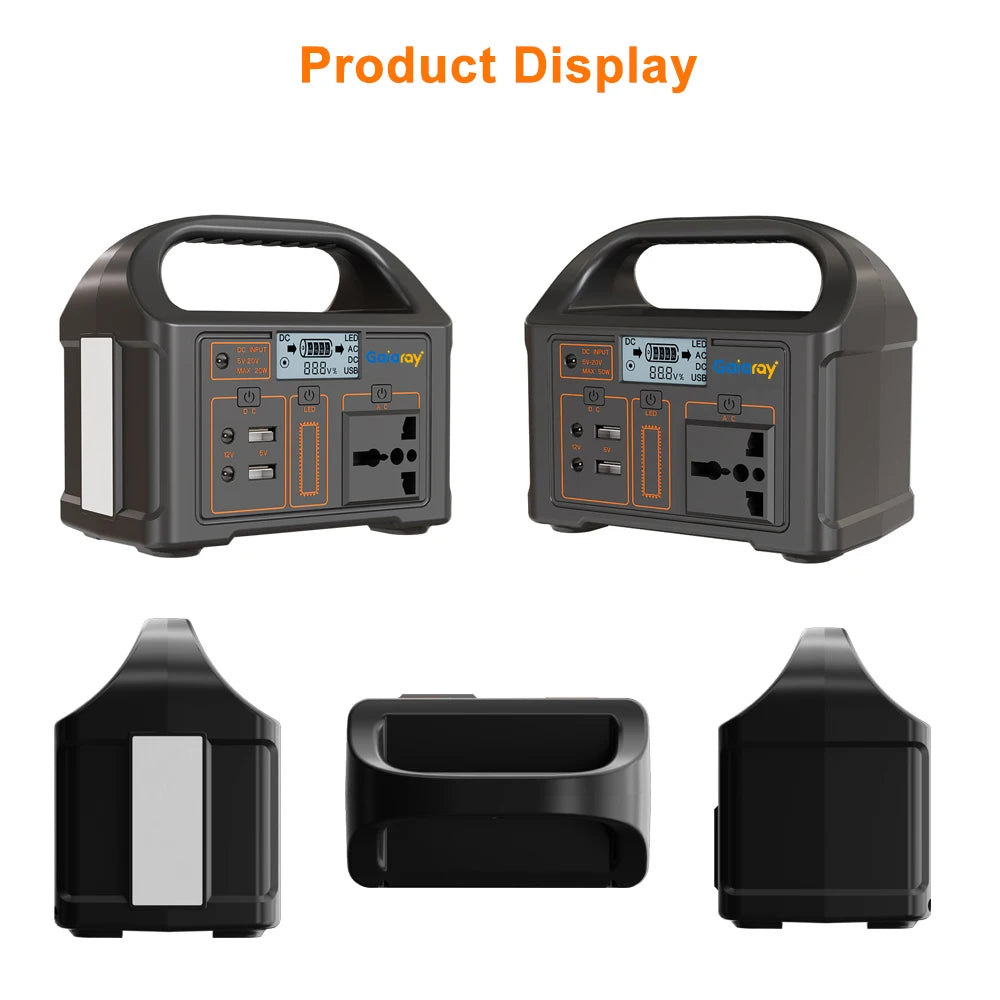 100W Portable Power Station 24000mAh LiFePO4 Charging Station Solar Generator 220V/110V Energy Storage Power Supply for Camping