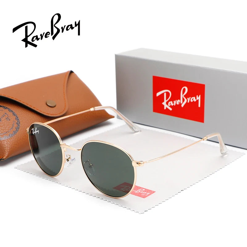 Retro Round Polarized Sunglasses – Unisex Ultra-Light Metal Frame UV400 Classic Circular Shades