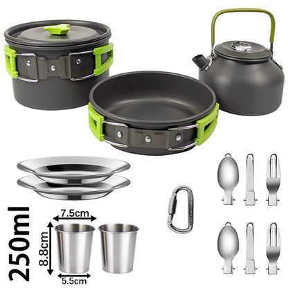 Camping Cooking set Camping Cookware Travel Tableware