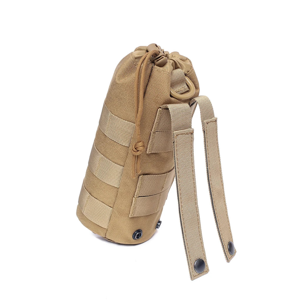 Tactical Water Bottle Carrier – Nylon Molle-Compatible Pouch for Camping, Hiking &amp; Hunting