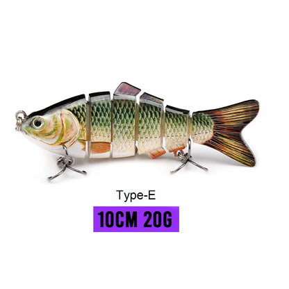 VTAVTA Jointed Swimbait Crankbait – Sinking Wobbler, 6/7/8-Segment, 10–14cm, 60+ Colors