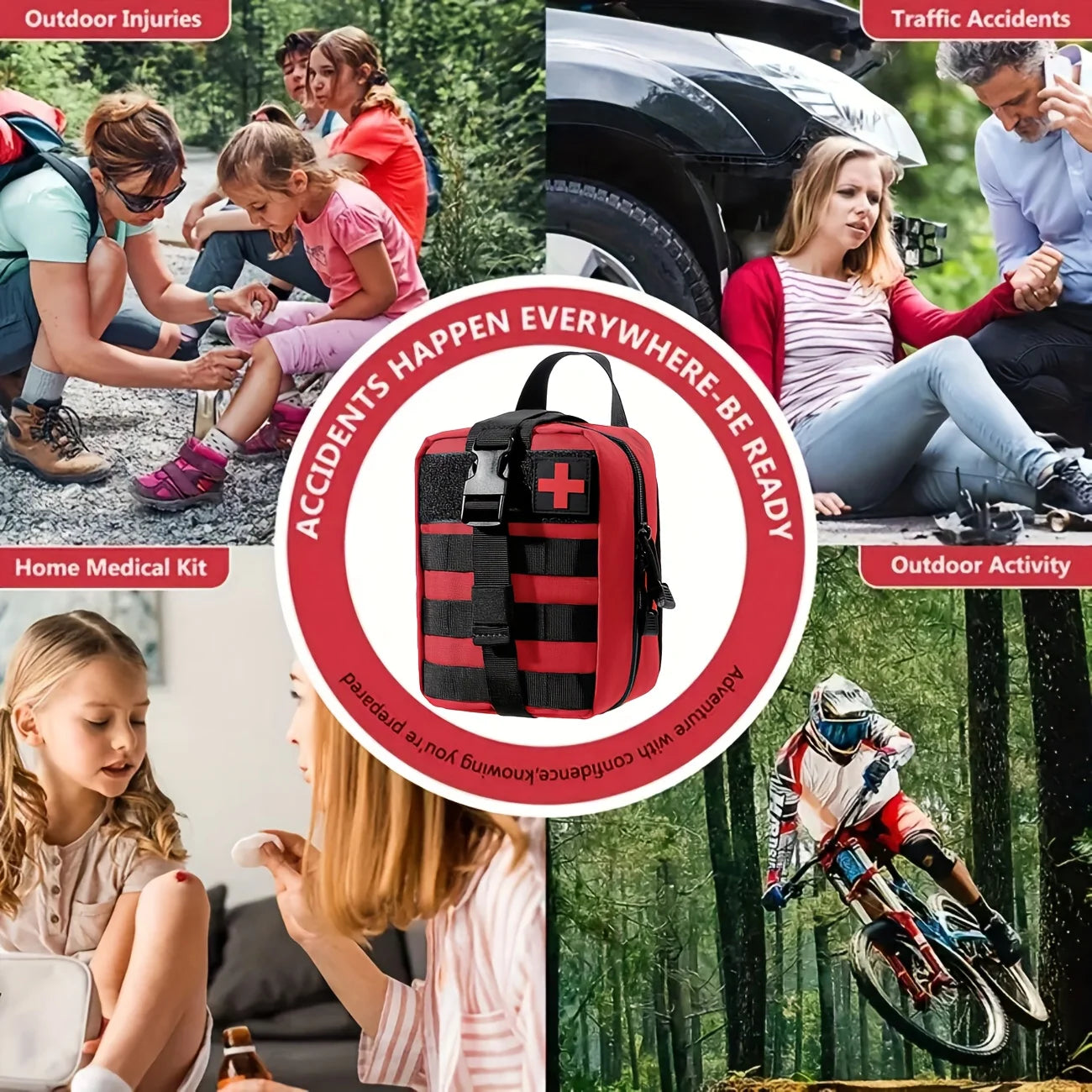 205pcs Universal First Aid Kit for Home, Travel, Outdoor &amp; Emergency. Compact &amp; Complete. Fast Delivery!