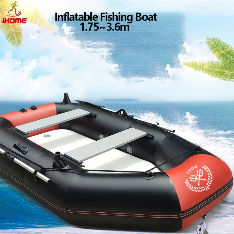 New 1.75~3.6m Inflatable Fishing Boat PVC 0.7mm Thickened Kayak Canoe Boat Sea Drifting Boat Rubber Kayak Canoe Boat Drifting Boats