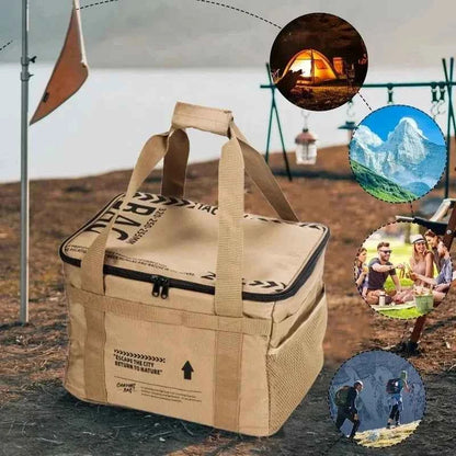 56L Waterproof Insulated Folding Camping Storage Box – Tactical Cooler &amp; Field Gear Organizer