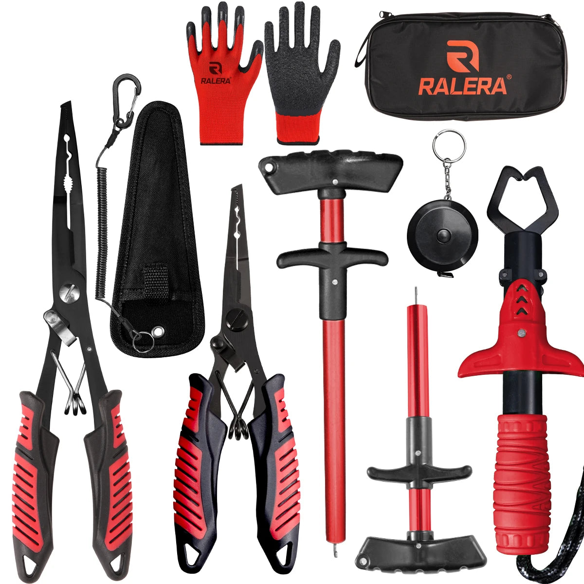 RALERA Fishing Pliers Kit – Stainless Steel Fish Gripper, Hook Remover &amp; Braided Line Cutter | Saltwater &amp; Freshwater