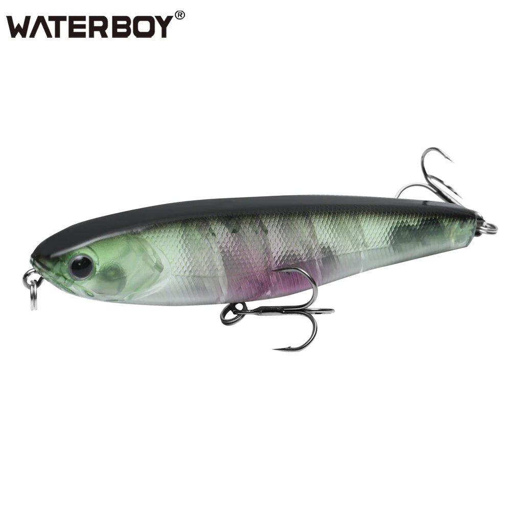 WATERBOY Pencil Stickbait – Walk-the-Dog Topwater Lure, 8.5cm / 9.5cm / 12.8cm, 32 Colors