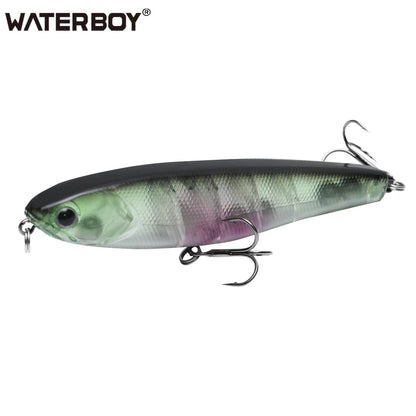 WATERBOY Pencil Stickbait – Walk-the-Dog Topwater Lure, 8.5cm / 9.5cm / 12.8cm, 32 Colors