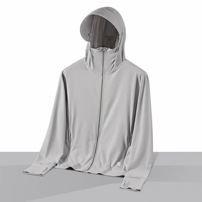  Summer Thin Couple Sports Leisure Sunscreen Clothing Comfortable High Quality Ice Silk Breathable Outdoor UV Protection Coat