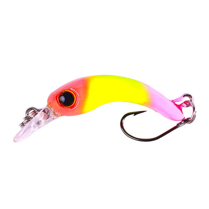40mm 1.5g Mini Floating Minnow Fishing Lure – Hard Bait Crankbait Wobbler for Trout, Bass &amp; Pike