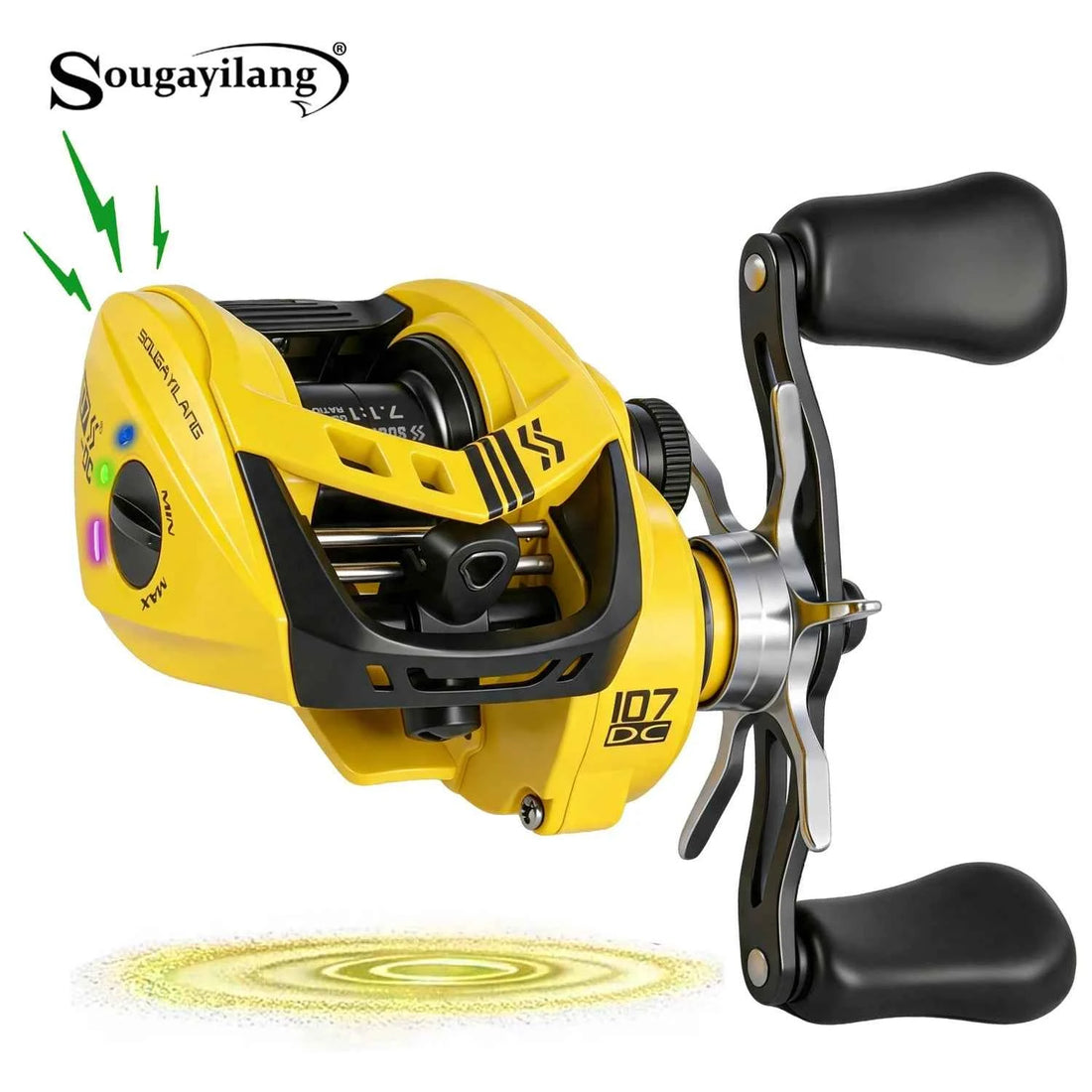 Sougayilang 107-DC Baitcasting Reel 7.1:1 Gear Ratio 6+1BB Lightweight Long Cast Fishing Reel Max Drag 15kg Saltwater Freshwater