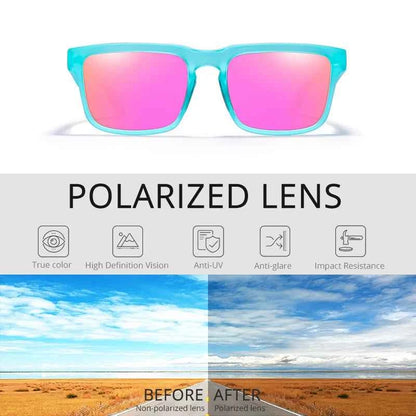 2025 Kdeam Polarized Sunglasses for Men Women Fashion Unisex Brand Trendy Outdoor Eyewear For Couple Mirror red lens